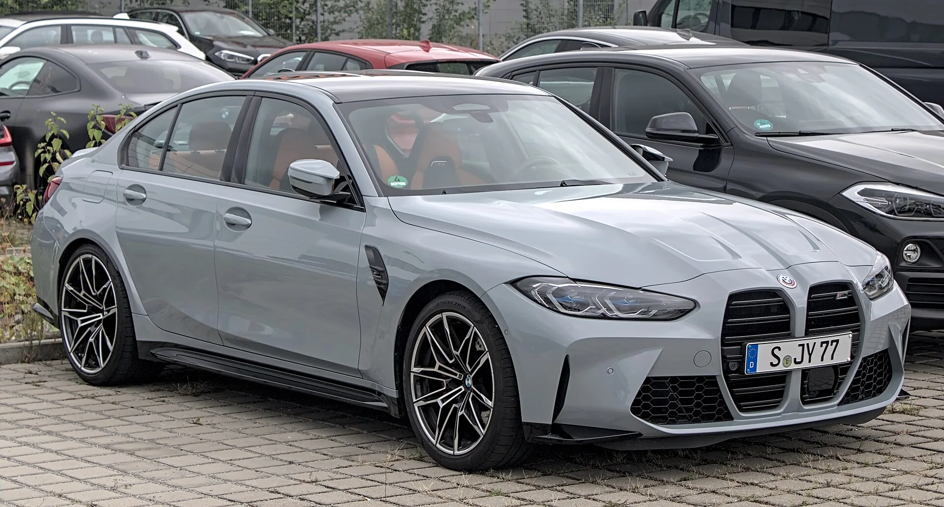 BMW M3 Competition de génération G80, vue de trois quarts avant